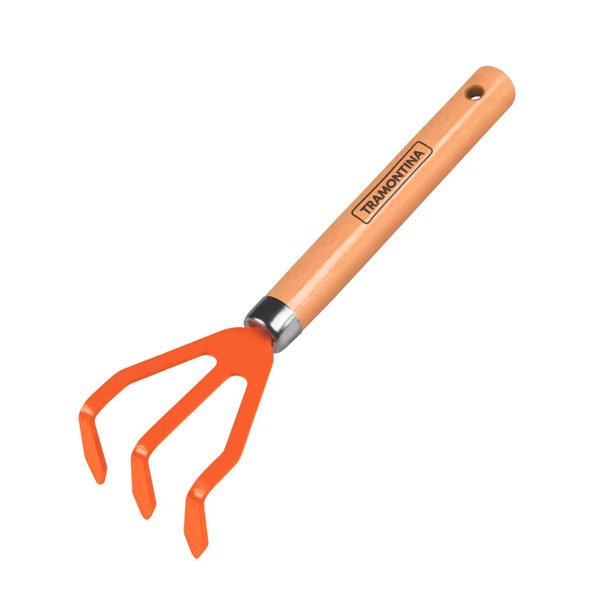 Ancinho 3 Dentes Cabo Madeira Tramontina