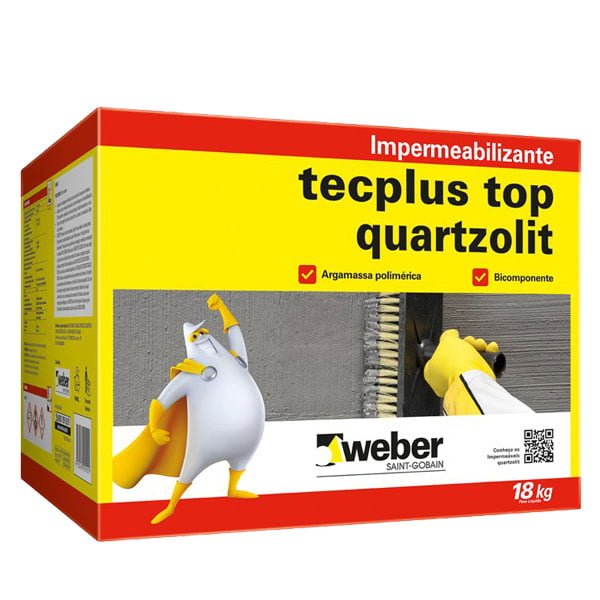 Argamassa Impermeabilizante Tecplus Top Quartzolit 18KG