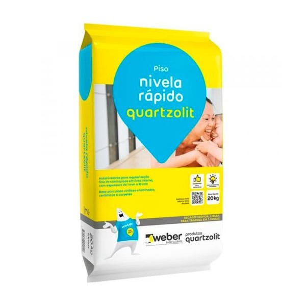 Argamassa Nivela Rápido Autonivelante 20kg Quartzolit