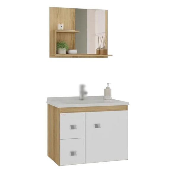 Armário Banheiro Fabribam 60cm Suspenso Smart Carvalho