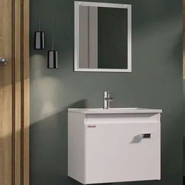 Armário de Banheiro Suspenso com Espelho Fabribam 40cm Etna/Branco