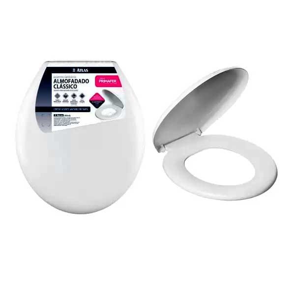 Assento Sanitário Atlas Almofadado Classic Branco
