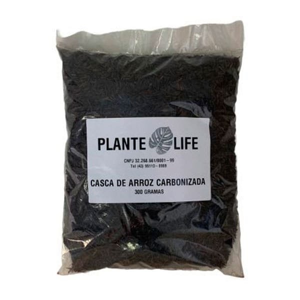 Casca de Arroz Carbonizada 300g Plante Life
