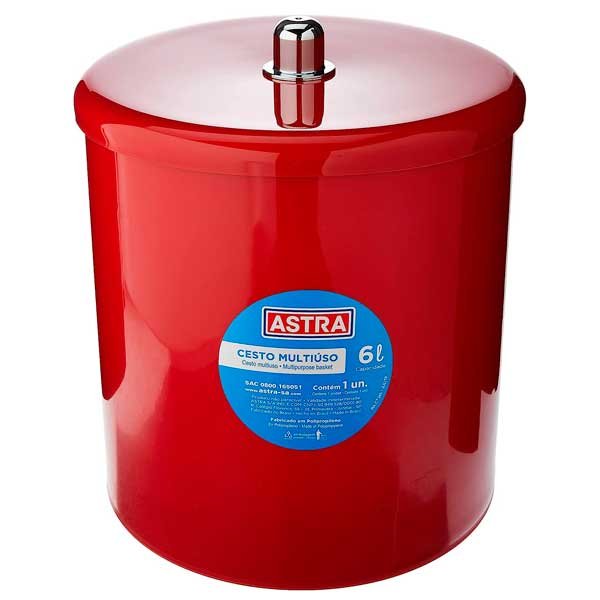 Cesto Multiuso com Tampa 20x25cm Astra