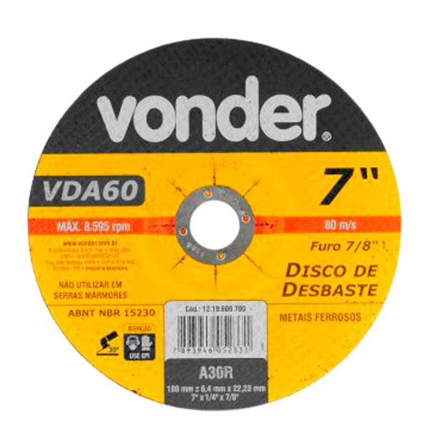 Disco Desbaste 7 Polegadas Vonder