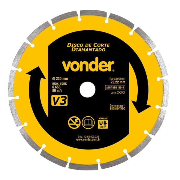 Disco Diamantado 180mm Vonder