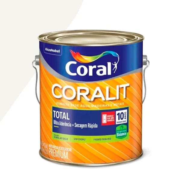 Esmalte Base de Água Coral Branco Acetinado 3,6l