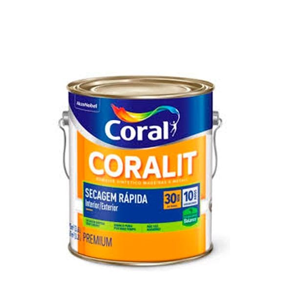 Esmalte Base de Àgua Coral Branco Brilhante 3,6L