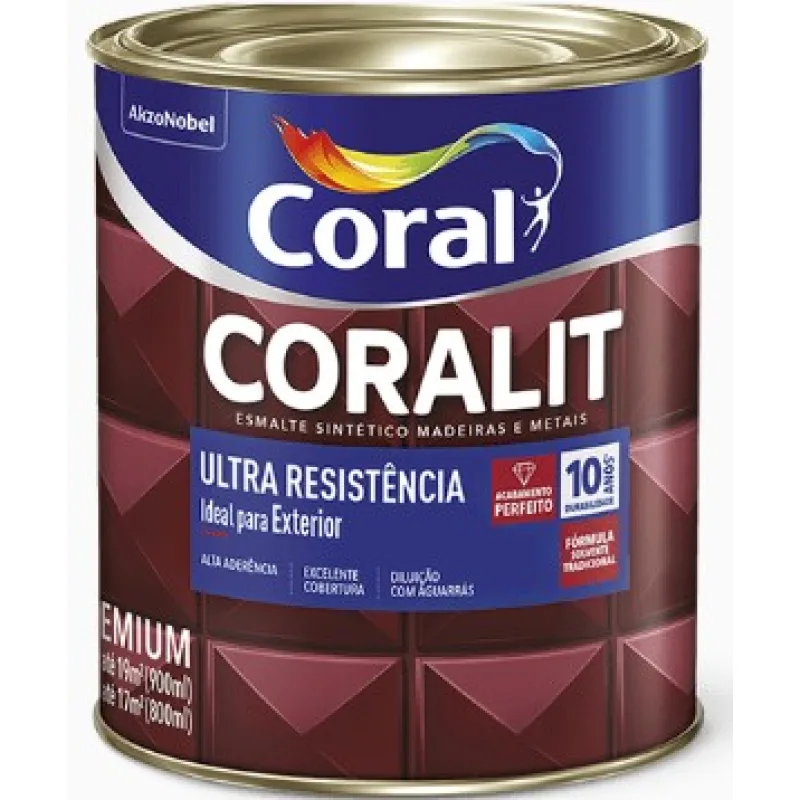 Esmalte Sintético Coral Ultra AB Preto 900ml — Tintas