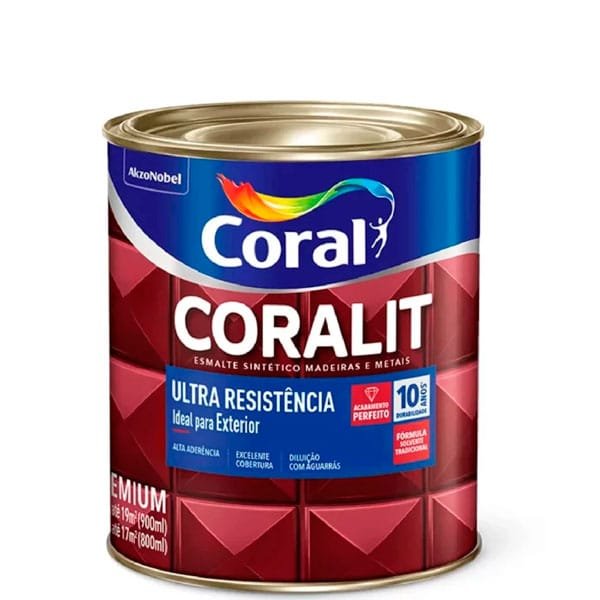 Esmalte Sintético Coral Ultra AB Preto 900ml