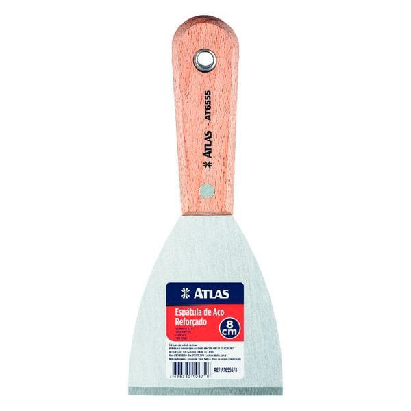 Espátula Atlas 8cm AT6555/8 Aço Reforçado