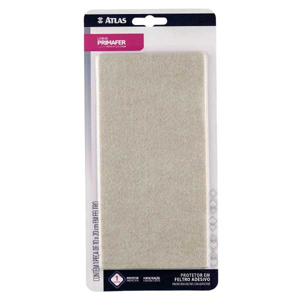 Feltro Auto Adesivo Bege 10x20cm Atlas
