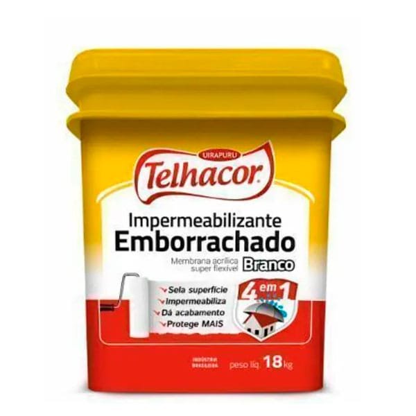 Impermeabilizante Telhacor Emborrachado Cores 18Kg
