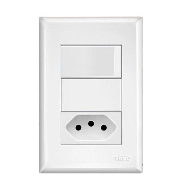 Interruptor Fame Simples+Tomada Padrão 2P+T 20A