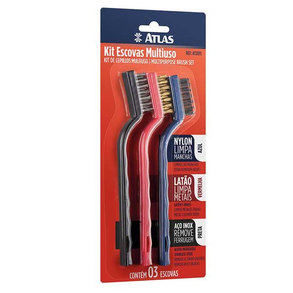 Kit Escovas Multiuso Atlas
