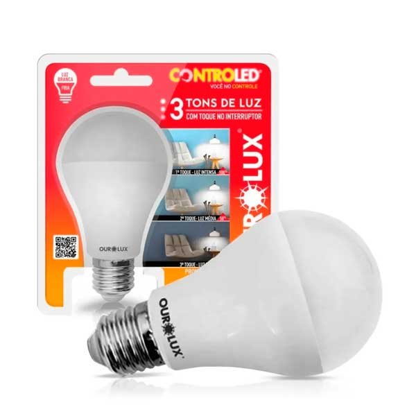 Lâmpada Led Bulbo 9w Controled 3 Tons OUROLUX
