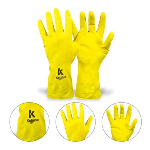Luva de Látex Kalipso Yeling Amarela
