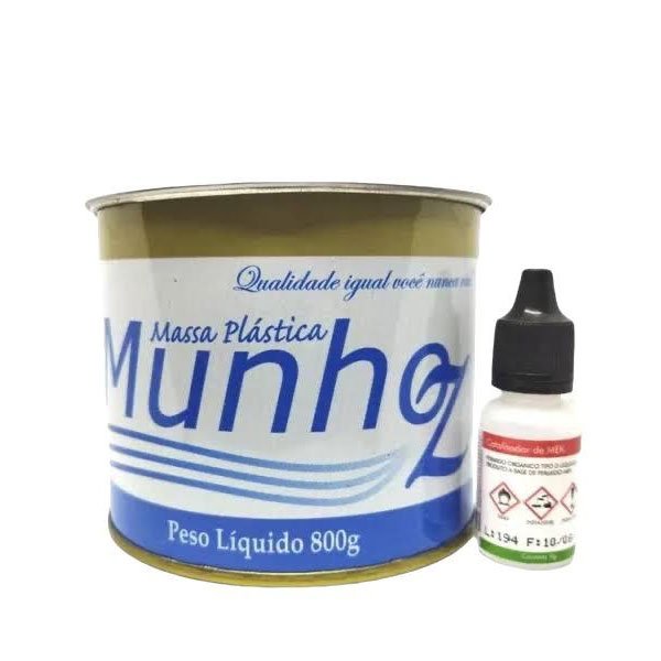 Massa Plástica Branca 800g Munhoz