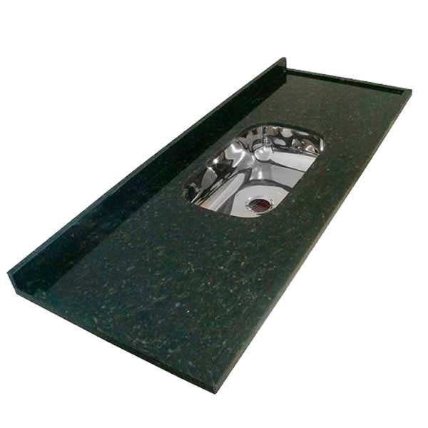 Pia de Cozinha em Granito Verde Ubatuba 1,20m