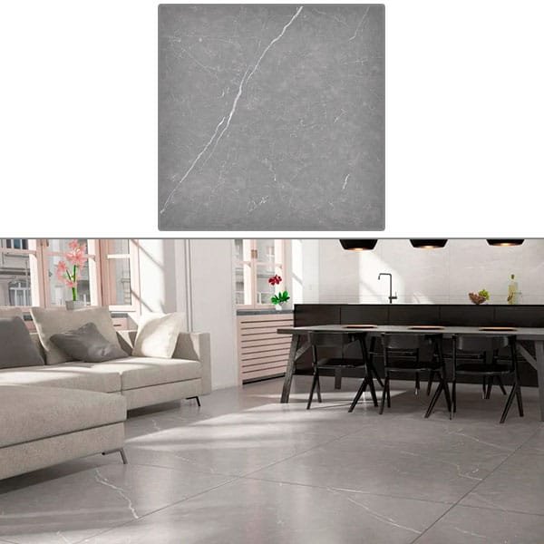 Porcelanato Delta Venato Grigio Retificado Esmaltado 1,20x1,20