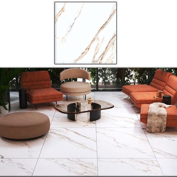 Porcelanato Dharma Oro Retificado Polido 1,20x1,20 cx2,88