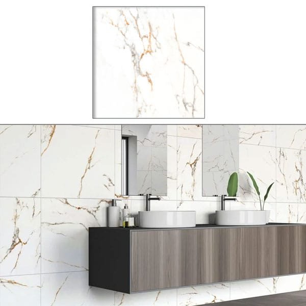 Porcelanato Gaudi Calacata Oro Polida 80x80 PL80 cx2,57