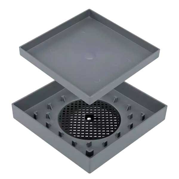 Ralo Oculto 10x10 Cinza