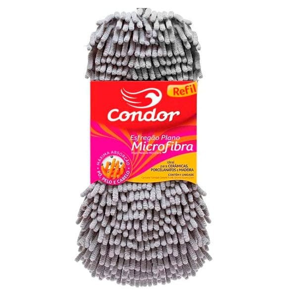 Refil Esfregão para Mop Tira Poeira Microfibra