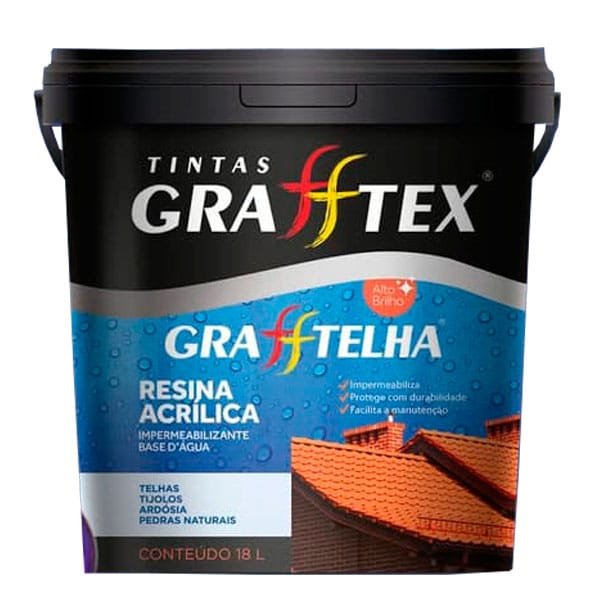 Resina Acrílica Multiuso Grafftex Cores 18 Litros