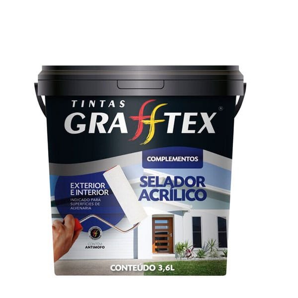 Selador Acrílico Grafftex Branco 3,6 Litros