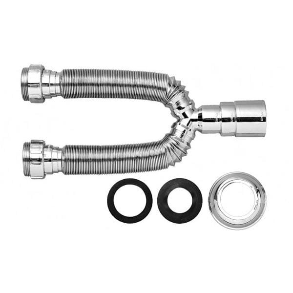 Sifão Sanfonado Duplo Metalizado