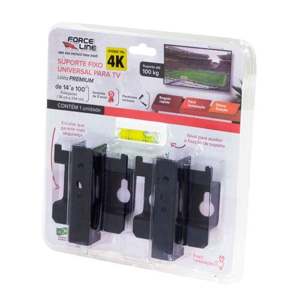 Suporte para Tv Fixo Universal 10 a 100 Forceline