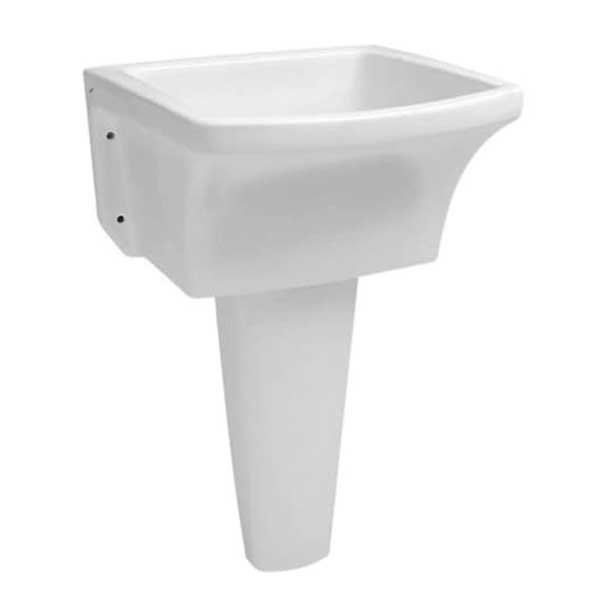 Tanque Icasa 50x50 27L Branco com Coluna