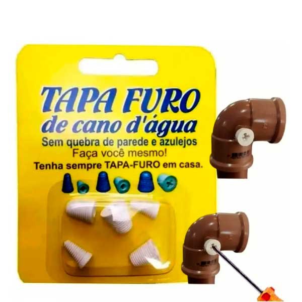 Tapa Furo Cano D'Água 5 peças