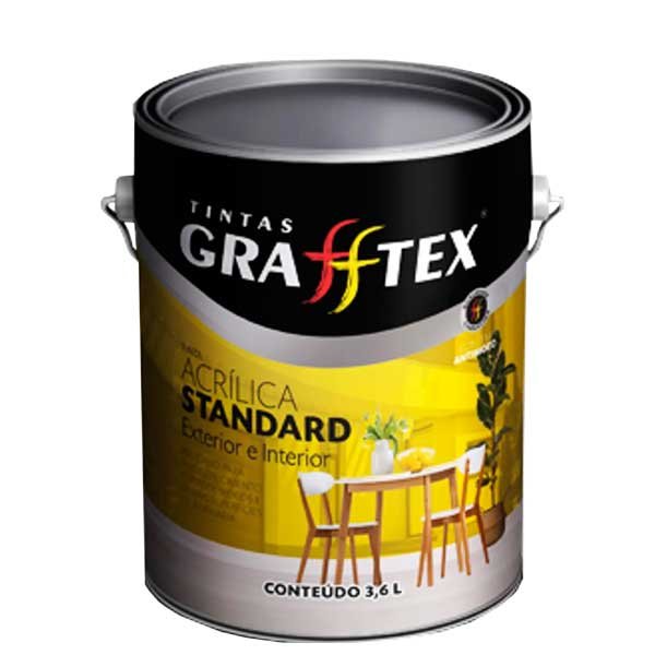 Tinta Acrílica Grafftex Standard Branco 3,6L ( Verificar Cores )