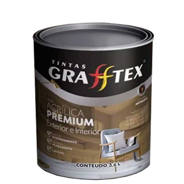 Tinta Acrílica Premium Grafftex Branco Fosca 3,6L