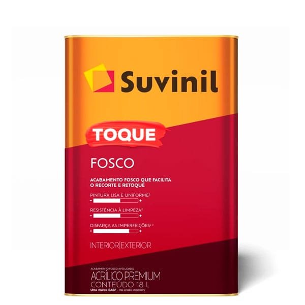 Tinta Suvinil Toque Fosco 16l  ( Cores - Algodão Egípcio, Gelo, Crômio ou Palha )