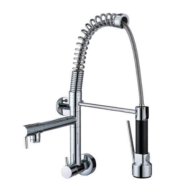 Torneira Rainha 2991 Parede com 2 Saídas Cromadas 1/4 de Voltas