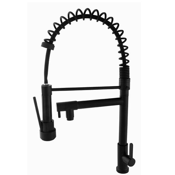 Torneira Rainha 92991 Bancada com 2 Saídas Preta Fosca 1/4 de volta