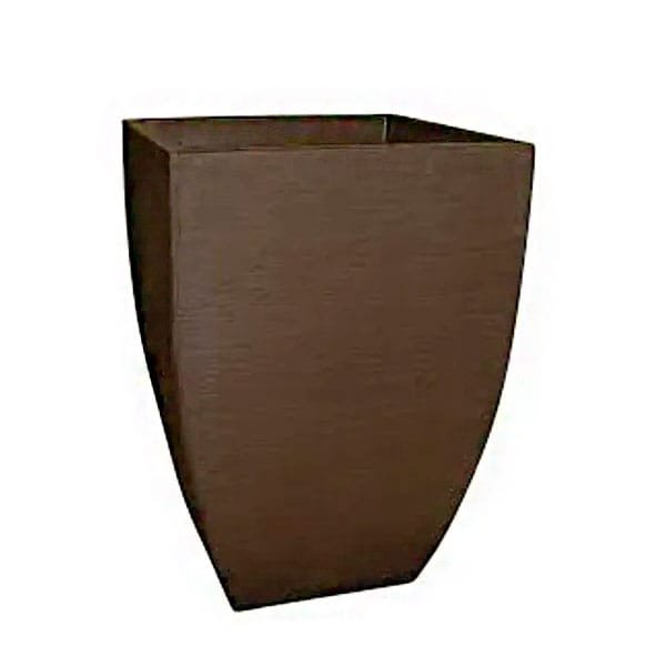 Vaso Japi Plástico Quadrado Moderno 30 Café